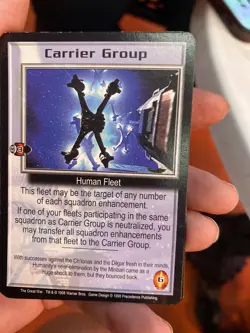 CARRIER GROUP 1998 THE GREAT WAR BABYLON 5 CCG COLLECTORS CARD NEAR MINT - Image 1