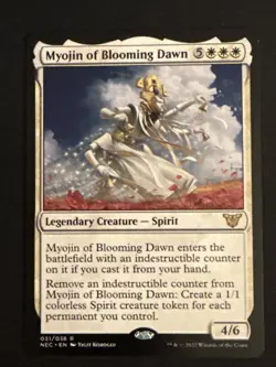 1x Myojin of Blooming Dawn (31) Kamigawa Neon Dynasty Commander LP MTG Magic x1 - Image 1