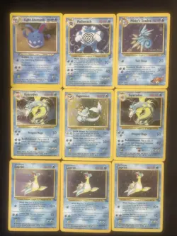 Pokemon TCG WOTC Holo Lot(9)-Vaporeon,Lapras,Gyarados,Poliwrath,Azumarill,LP - Image 1