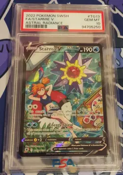Pokemon TCG Starmie v Astral Radiance Holo Ultra Rare Full Art PSA 10 - Image 1