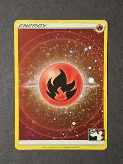 Fire Energy 002 Holo Pokemon Play! Prize Pack Series 4 LP - Image 1