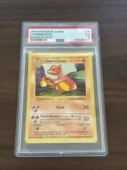 Vintage Pokemon WOTC Base Set Shadowless Charmeleon #24/102 PSA - Image 2