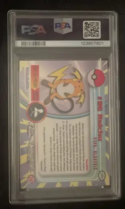 2000 TOPPS CHROME POKEMON T.V. #26 RAICHU PSA 10 - Image 2
