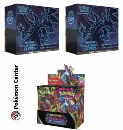 Pokemon TCG Pokemon Center Phantasmal Flames 2x ETB + Booster Box ✅*PRESALE*✅ - Image 1