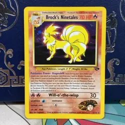 Pokemon 2000 Brock's Ninetales 3/132 Gym Challenge Holo - LP - Image 1
