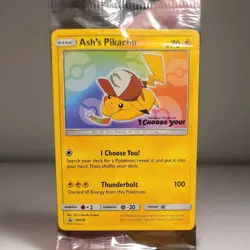 VIDEO** Ash's Pikachu SM108 Promo Sealed Pokemon TCG I Choose You! NM/M!! - Image 1
