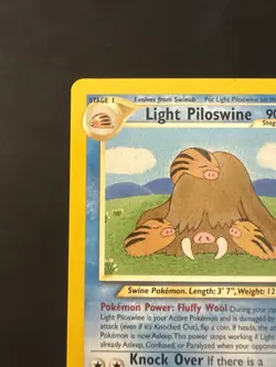 Pokemon Vintage Non-holo Rare Light Piloswine Neo Destiny 26/105 WotC - Image 2