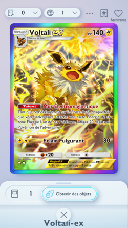 Jolteon SAR in Pokemon TCG Pocket, Mega rising set, French language - Image 1