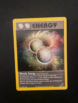 Pokemon TCG Holo Ultra Rare Miracle Energy 16/105 Neo Destiny Light Play 16/105 - Image 1