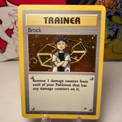 POKEMON TCG BROCK 15/132 GYM HEROES HOLO RARE!! Lp - Image 1