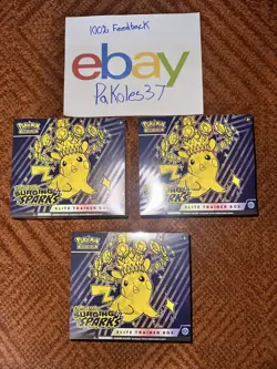 Pokemon TCG Surging Sparks SV Elite Trainer Box ETB New Sealed ( Lot Of 3 ETBs ) - Image 1