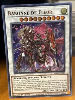 Yugioh Baronne De Fleur Ultra Rare LED8-EN024 1st Ed NM - Image 1