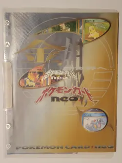 1999 POKEMON NEO GENESIS PREMIUM FILE BINDER 9 CARD JAPANESE HOLO PROMO Opened - Image 1