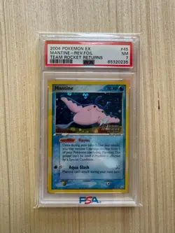 PSA 7 Mantine Team Rocket Returns Reverse Holo 45 2004 Pokemon Card 65320235 - Image 1