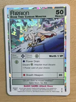 FARAION Sailor Moon CCG Holo Foil Card, Series 3, 2000, MINT - Image 1