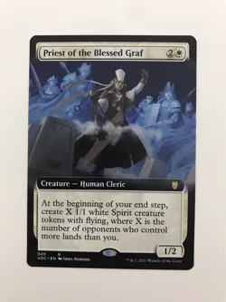 Priest of the Blessed Graf Extended Borderless MTG Magic Card NM Near Mint VOC - Image 1