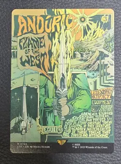 MTG English Anduril, Flame of the West (Borderless Poster) NM Normal Magic Card - Image 1