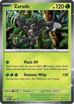 Eevee 200 Black Star Promo Destined Rivals Pokemon Card NM + Zarude 199 - Image 4