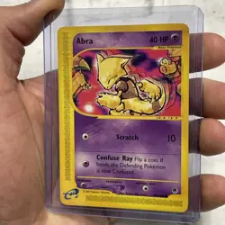 Abra 93/165 Pokemon Expedition Base Unlimited Ereader Vintage LP+ E-Reader Card - Image 2