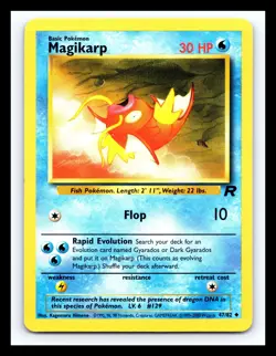 💥 Pokemon Magikarp Vintage Card 2000 Team Rocket Set # 47/82 - Image 1