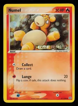 Pokemon Card Numel 57/106 Emerald Reverse Holo Foil Vintage NM 2005 - Image 1