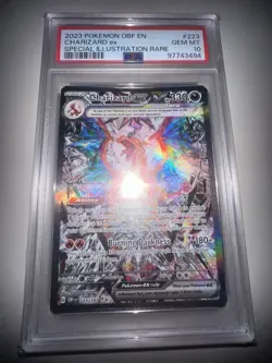 Pokemon TCG Obsidian Flames Charizard EX Sir Card 223/197 PSA 10 - Image 1