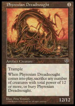 MTG Magic the Gathering Phyrexian Dreadnought (315/351) Mirage MP - Image 1