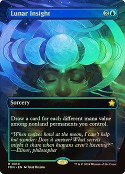 Lunar Insight (0310) - Foundations - Rare Borderless (Foil) - Image 1