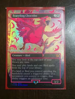 Traveling Chocobo (Borderless) (Neon Ink Pink) Final Fantasy Foil - Image 2