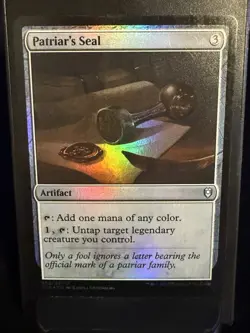 Foil Patriar's Seal, MTG, Baldur's Gate, Magic the Gathering, 332 LP - Image 1