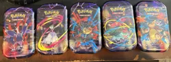 Pokemon TCG Mega Heros Tins Lot of 5 Pokemon New Sealed All Art Works - Image 1
