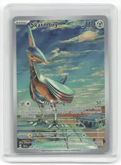 2024 Pokemon Skarmory Surging Sparks Illustration Rare Holo #209/191 Near Mint - Image 1