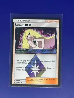 Lusamine 182/214 Lost Thunder Prism Star Ultra Rare Holo Pokemon - Image 1