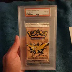 Pokemon WOTC 1st Edition Fossil Booster Pack- Zapdos Artwork PSA 10 GEM MINT - Image 3