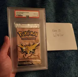 Pokemon WOTC 1st Edition Fossil Booster Pack- Zapdos Artwork PSA 10 GEM MINT - Image 4