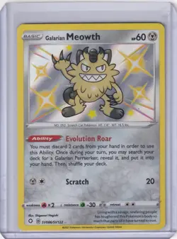 Galarian Meowth - SV086/SV122 - Pokemon Shining Fates Sword Shield Shiny Rare NM - Image 1