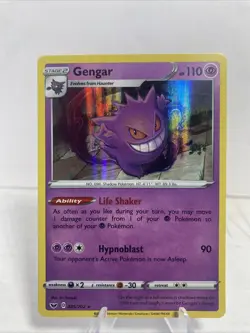Pokemon TCG Gengar Sword & Shield 85/202 Holo Rare NM - Image 1