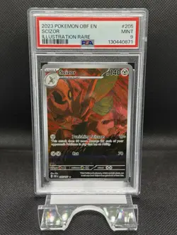 Scizor Pokemon TCG Sv03: Obsidian Flames Holo Illustration Rare PSA 9 Mint - Image 1