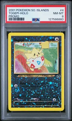 2001 POKEMON SOUTHERN ISLANDS PROMO #4 TOGEPI-HOLO PSA 8 - Image 1