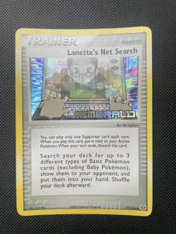 Lanette's Net Search 77/106 | EX Emerald | Reverse Holo | English Pokemon | LP - Image 1