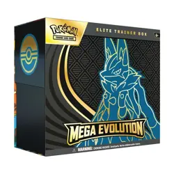 In Stock Pokemon TCG Mega Evolutions Elite Trainer Box Mega Lucario Art - Image 1