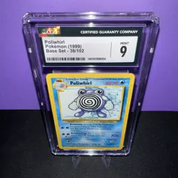 Pokemon Poliwhirl Base Set 38/102 Regular 1999 Graded CGC 9 MINT - Image 1
