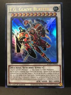 Yugioh! T.G. Glaive Blaster - AGOV-EN036 - Ultra Rare NM SHIPS ASAP! - Image 1