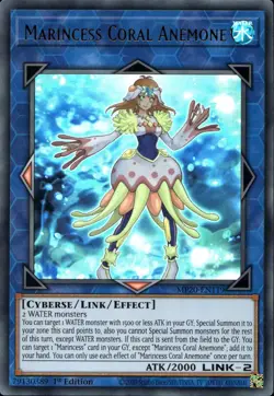 Marincess Coral Anemone EU 1st Ed Ultra Rare MP20-EN119 Yu-Gi-Oh! - Image 1