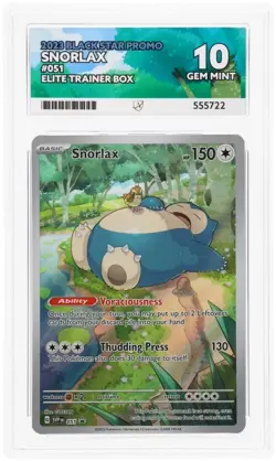 ACE 10 Snorlax 051 2023 Elite Trainer Box EN Promo Graded ACE Label Pokemon Card - Image 1