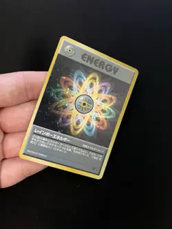 Rainbow Energy LP Japanese Pokemon Card Team Rocket Holo Rare Vintage WOTC - Image 2