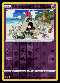 Pokemon Card - SWSH - Fusion Strike Sandygast 125/264 Reverse Holo - NM - Image 1