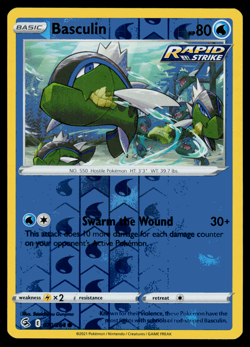 Pokemon Card - SWSH - Fusion Strike Basculin 070/264 Reverse Holo - NM - Image 1