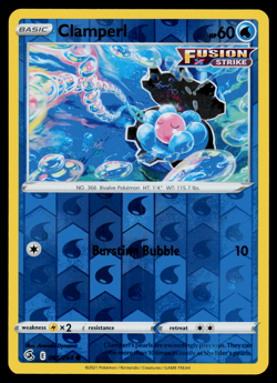 Pokemon Card - SWSH - Fusion Strike Clamperl 065/264 Reverse Holo - NM - Image 1