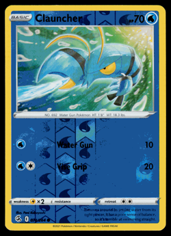 Pokemon Card - SWSH - Fusion Strike Clauncher 074/264 Reverse Holo - NM - Image 1
